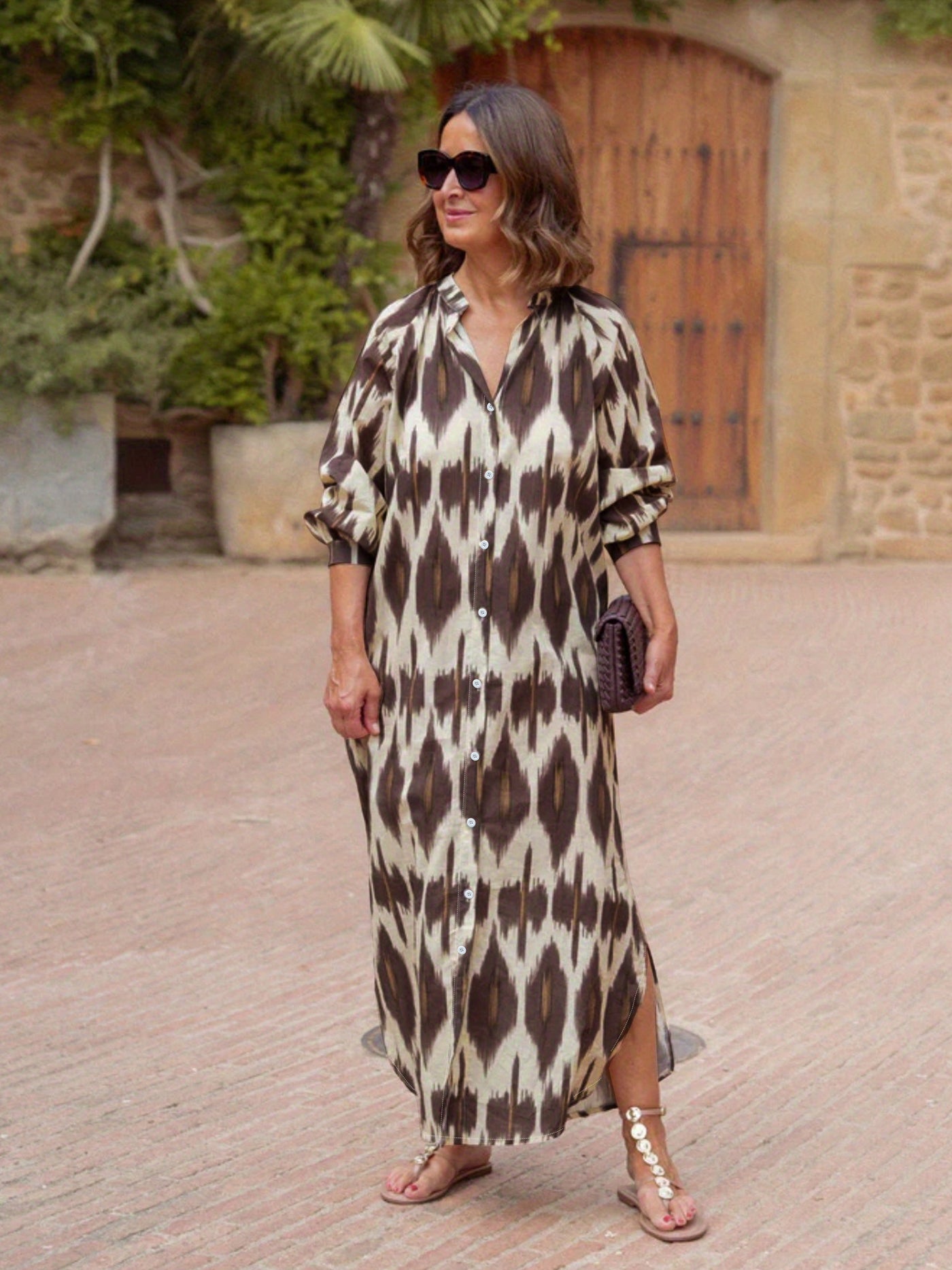 Brooklyn | Chic Button Maxi Dress