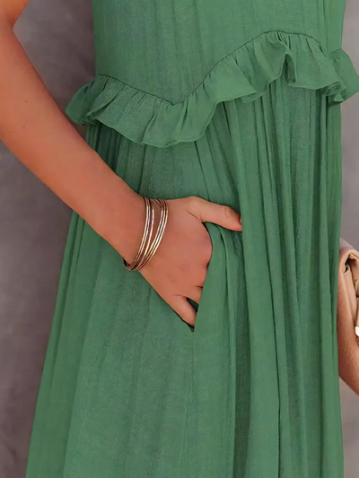 Madelyn | Boho Ruffle Maxi Dress