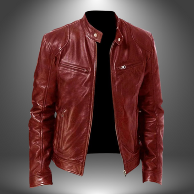 Lennox | Classic Black Leather Moto Jacket