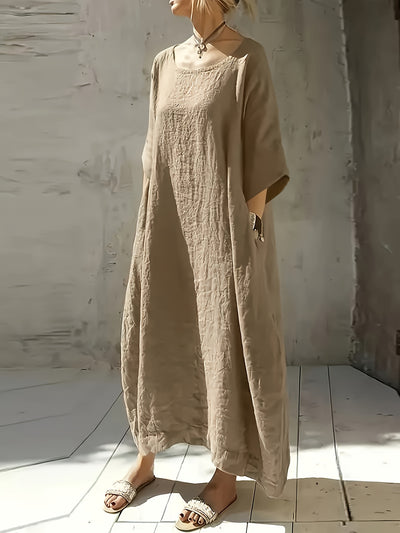 Ellie | Seven-Sleeve Casual Long Dress
