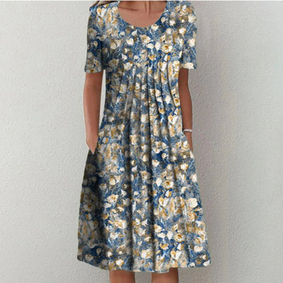 Maisie | Soft Pleated Floral Day Dress
