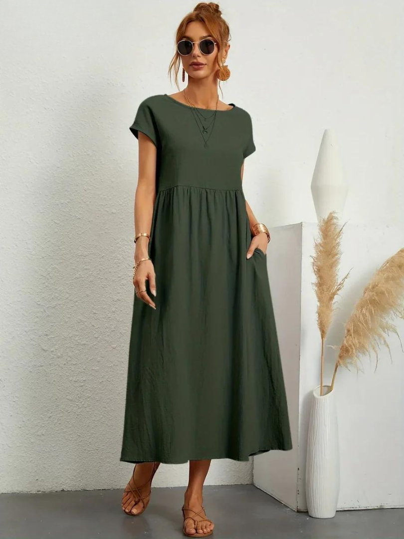 Tessa | Casual Navy Dot Summer Dress