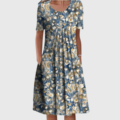 Daisy | Meadow Bloom Pleated Midi Dress