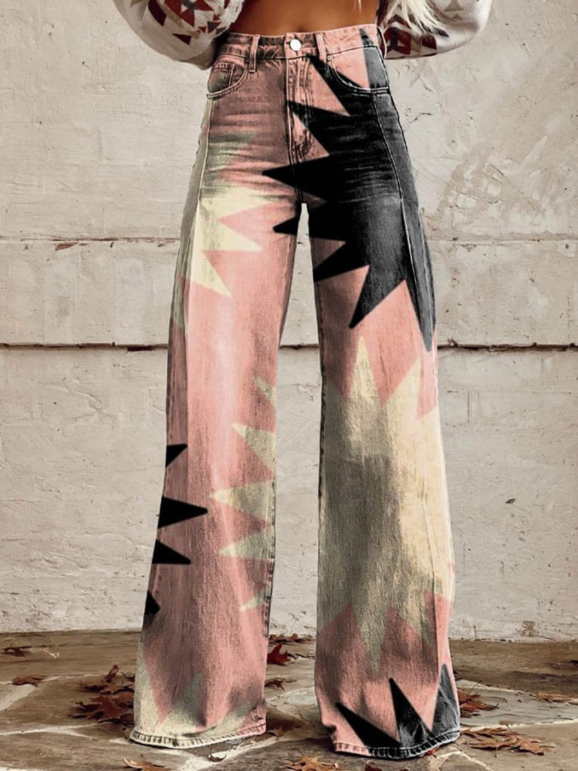 Tamsin | Retro Burst Wide-Leg Denim