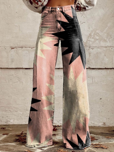 Tamsin | Retro Burst Wide-Leg Denim
