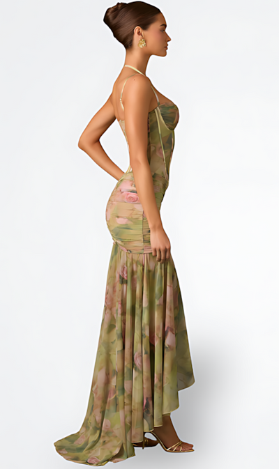 Belinda | Long Elegant Drape Dress
