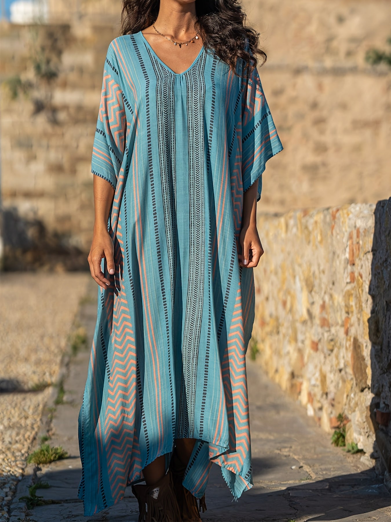 Zara | Boho Breeze Kaftan Dress