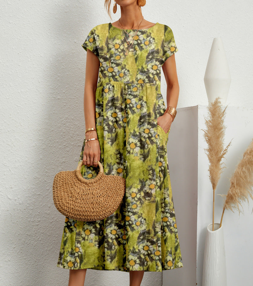 Isla-Rose | Relaxed Fit Boho Floral Midi Dress