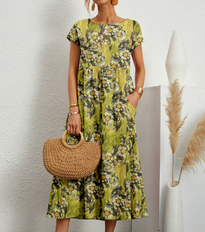 Isla-Rose | Relaxed Fit Boho Floral Midi Dress