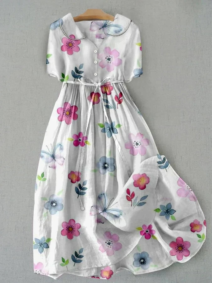Liora | Waist-Defining Floral Dress
