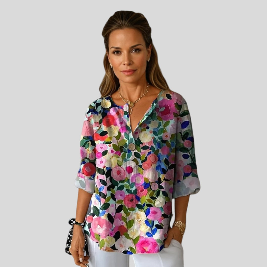 Flora | Casual Blouse with Floral Print