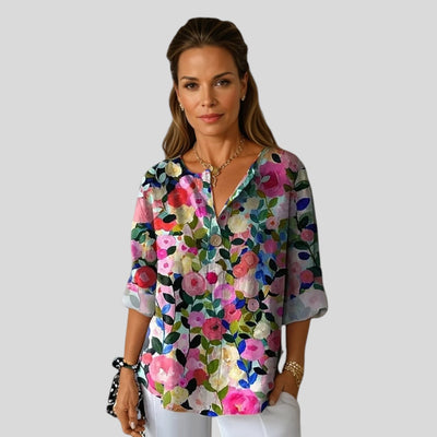 Flora | Casual Blouse with Floral Print