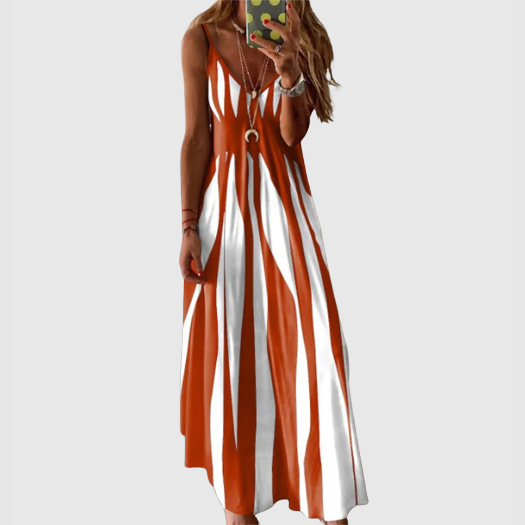 Sophie | Coastal Stripe Relaxed Maxi Dress
