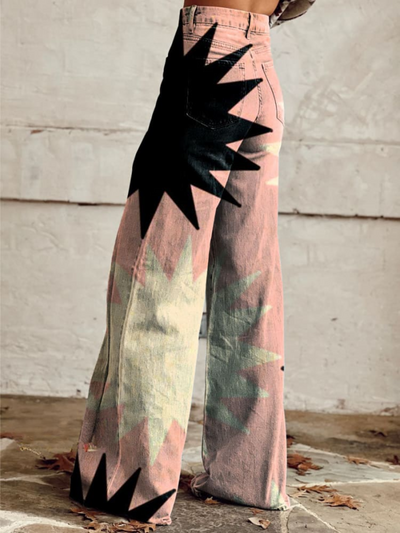Tamsin | Retro Burst Wide-Leg Denim