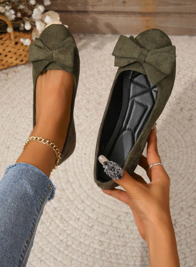 Lena | Soft Bow-Topped Comfort Flats
