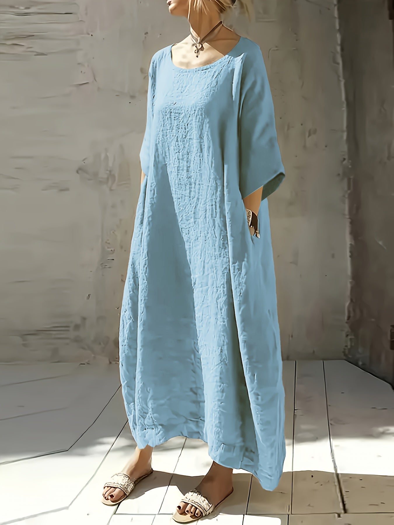 Ellie | Seven-Sleeve Casual Long Dress