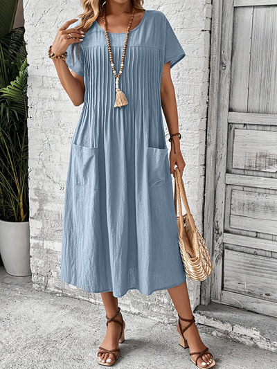 Skylar | Light Blue Batwing Midi Dress