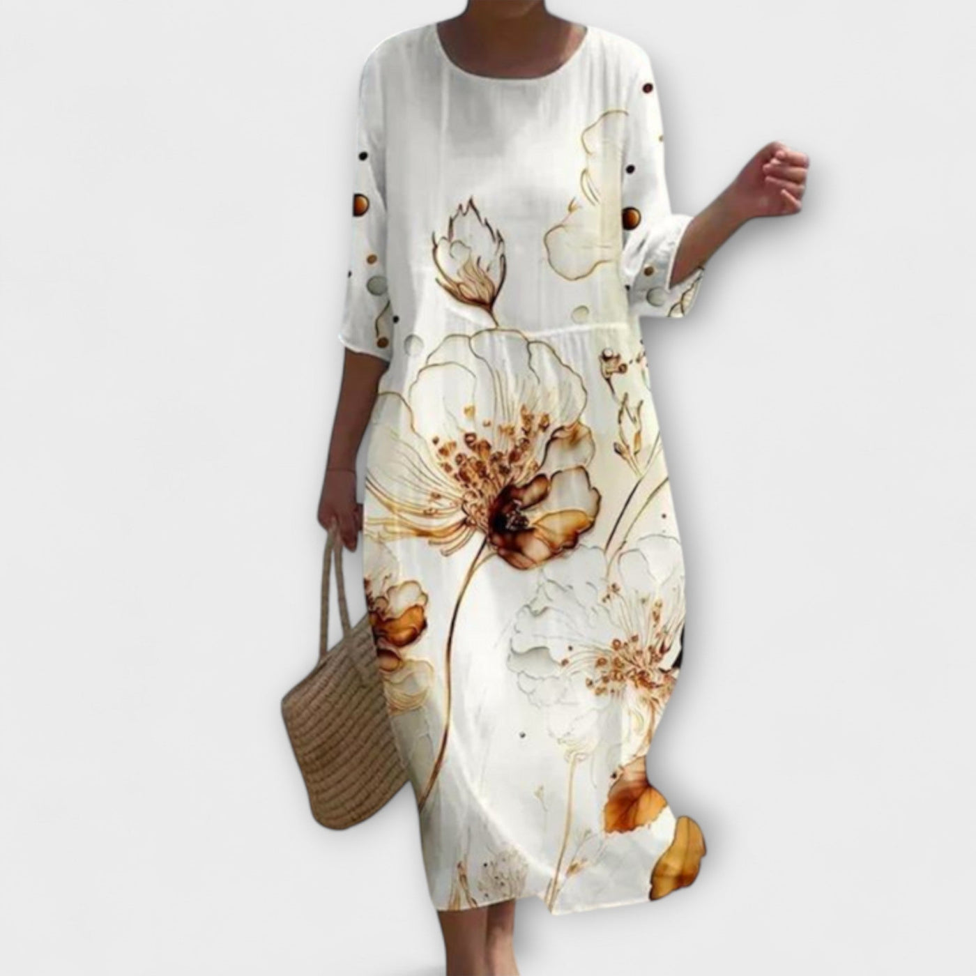 Lily | Mint Blossom Romantic Midi Dress
