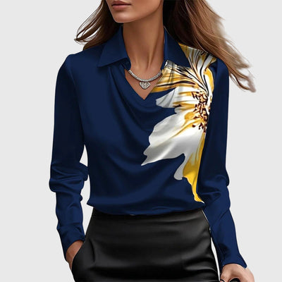 Serena | Luxe Satin Draped Blouse