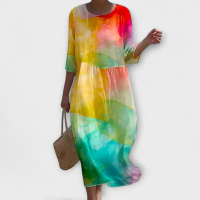Lily | Mint Blossom Romantic Midi Dress