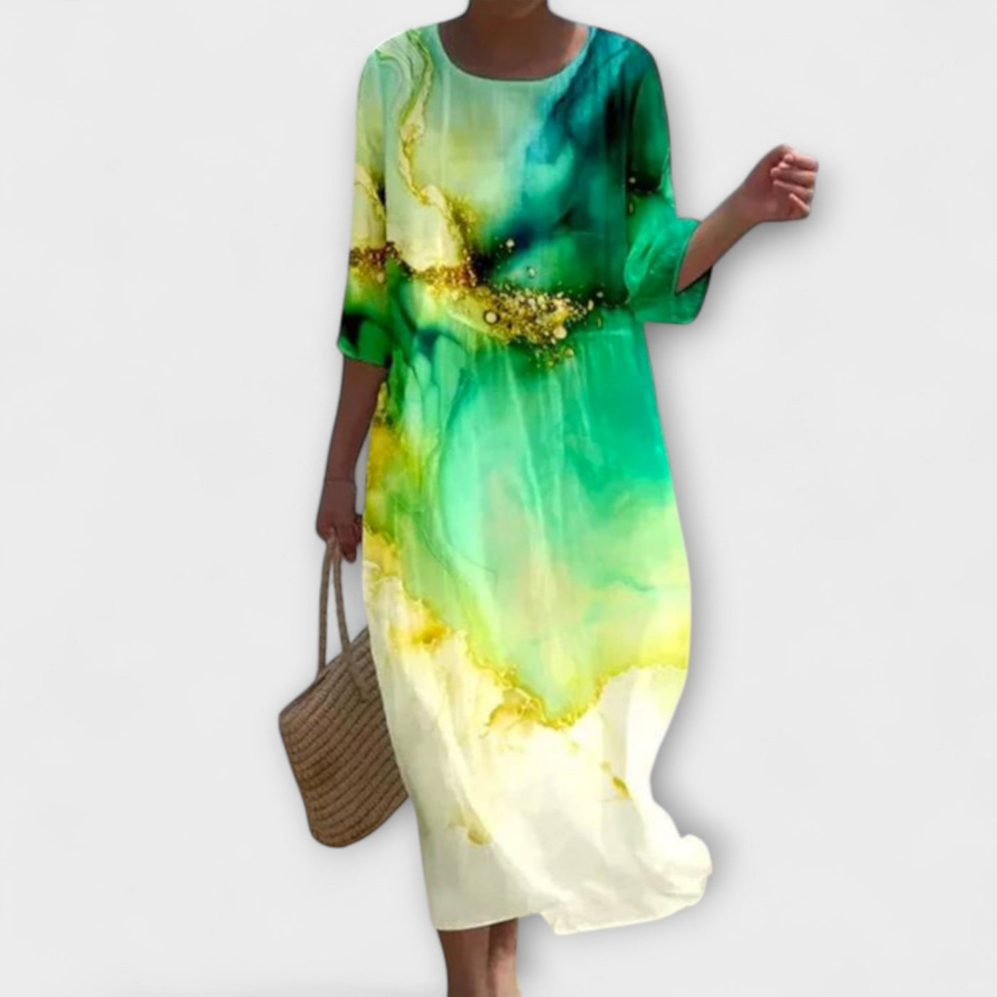 Lily | Mint Blossom Romantic Midi Dress