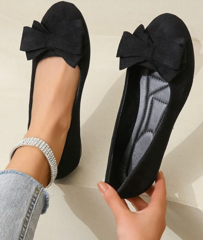 Lena | Soft Bow-Topped Comfort Flats