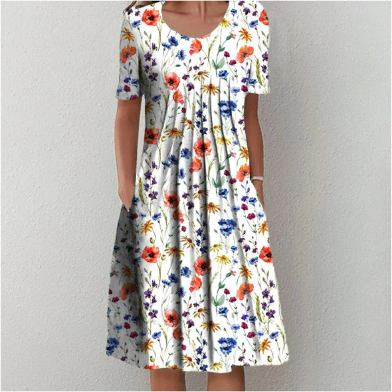 Maisie | Soft Pleated Floral Day Dress