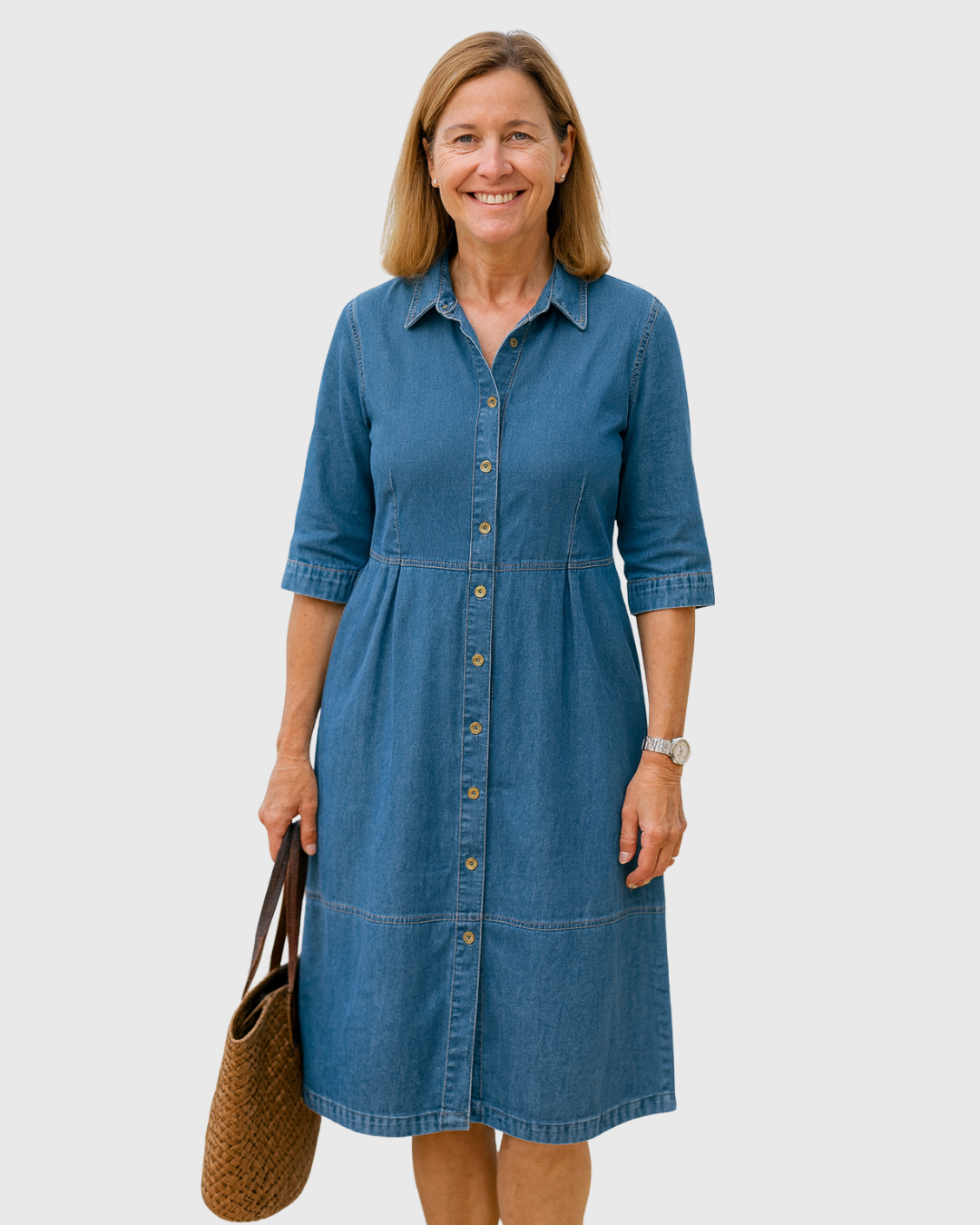 Amber | Denim Button Summer Dress