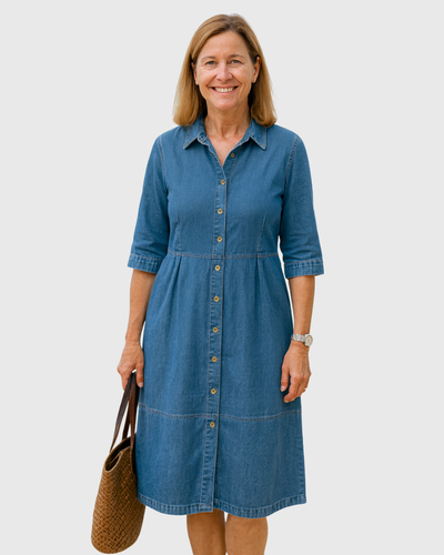 Amber | Denim Button Summer Dress