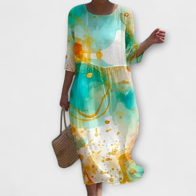 Lily | Mint Blossom Romantic Midi Dress