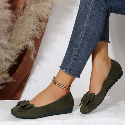 Lena | Soft Bow-Topped Comfort Flats