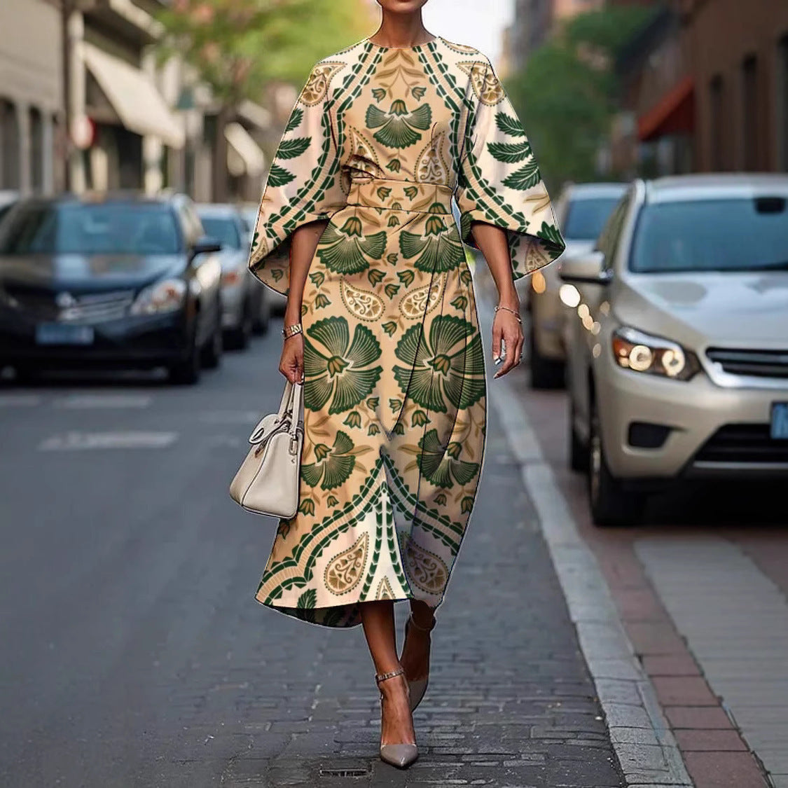 Celestine | Sculpted Elegance Midi Dress