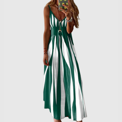Sophie | Coastal Stripe Relaxed Maxi Dress