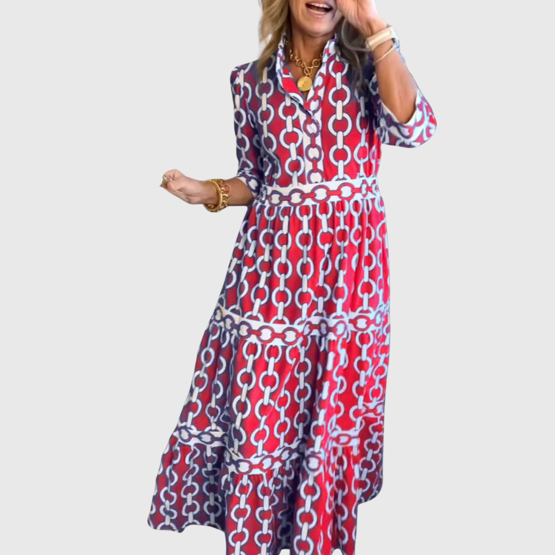 Carlotta | Mediterranean Patterned Dress
