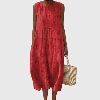 Callie | Olive Grove Sleeveless Midi Dress