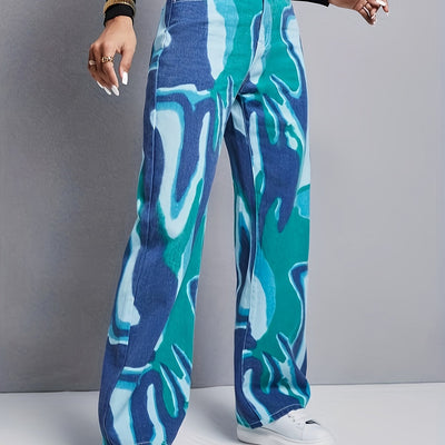 Sierra | Artistic Print Relaxed-Fit Pants