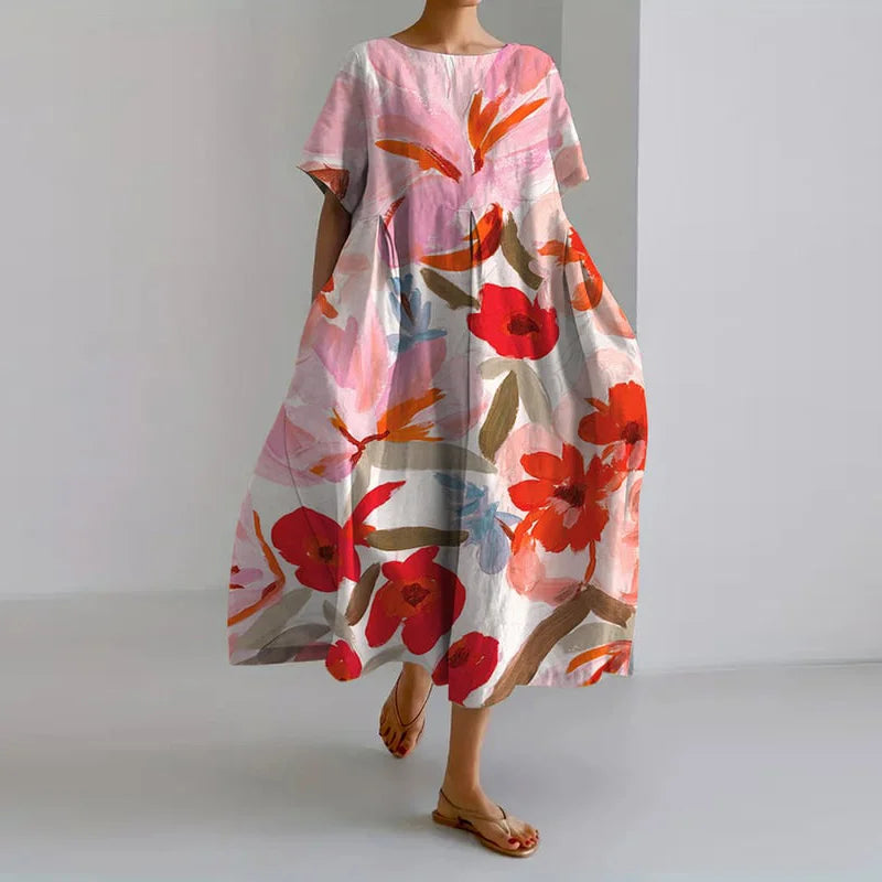 Isolde | Artistic Bloom Midi Dress