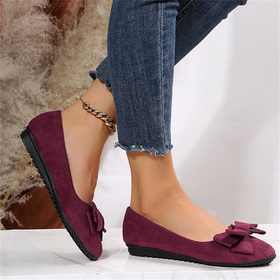 Lena | Soft Bow-Topped Comfort Flats