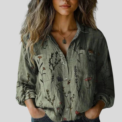 Mara | Premium Vintage Printed Blouse