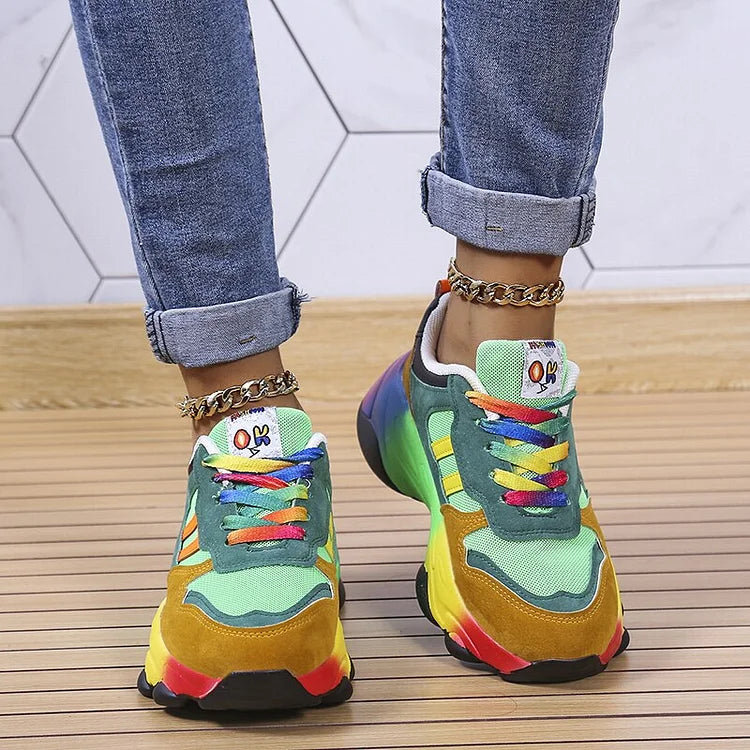 Roxy | Rainbow Chunky Sole Trainers