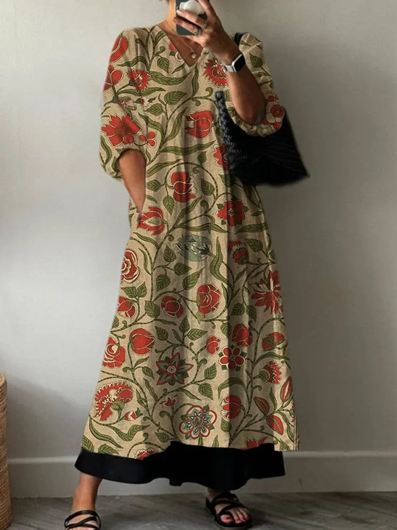 Marina | Romantic Bloom Midi Dress