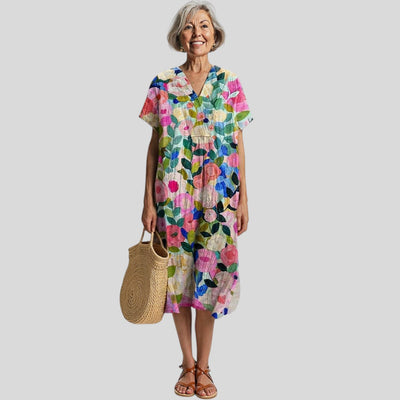 Jovana | Multi-Color Flower Dress