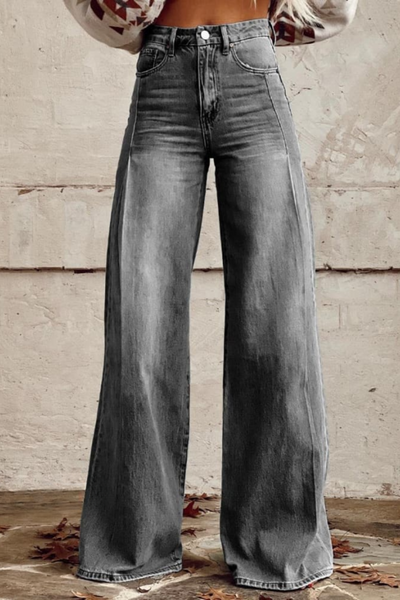 Freya | Classic High-Waist Light Wash Flared pants