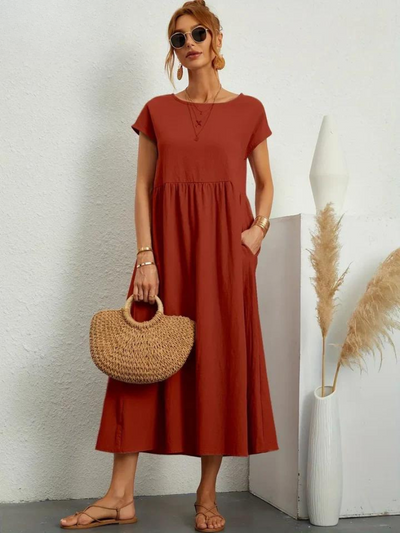 Tessa | Casual Navy Dot Summer Dress