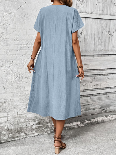 Skylar | Light Blue Batwing Midi Dress