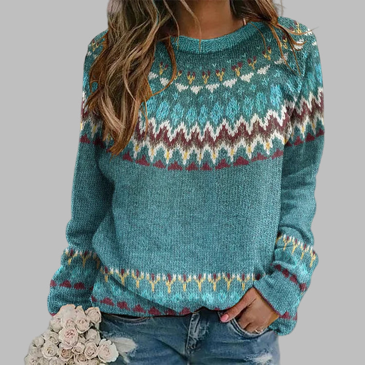 Saffron | Patterned Knit Statement Sweater
