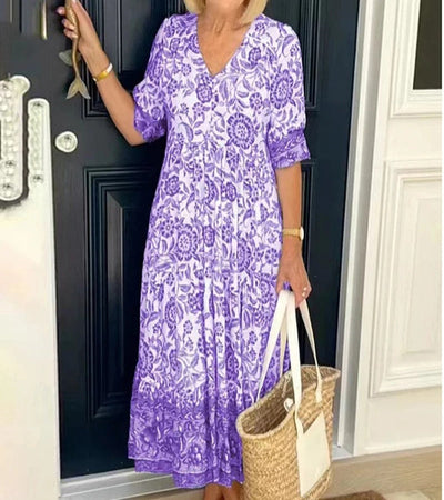 Arias | V-Neck Bohemian Dress