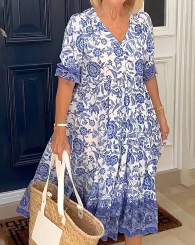 Arias | V-Neck Bohemian Dress