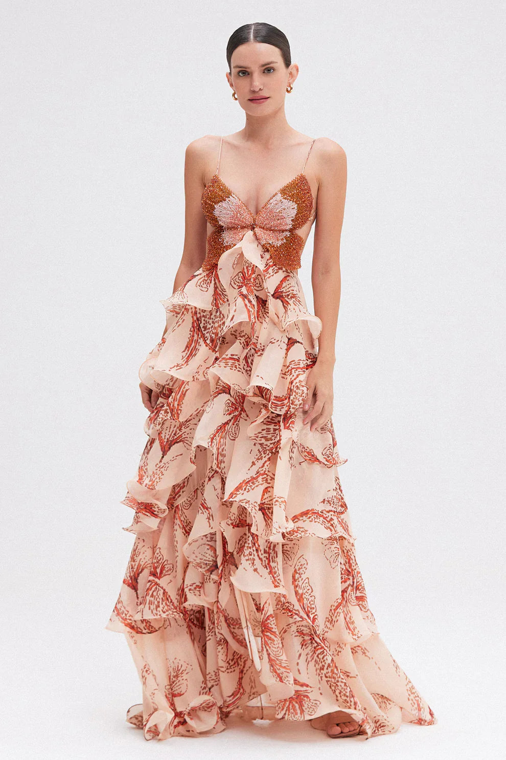 Maëlle | Ruffle Detail Midi Dress