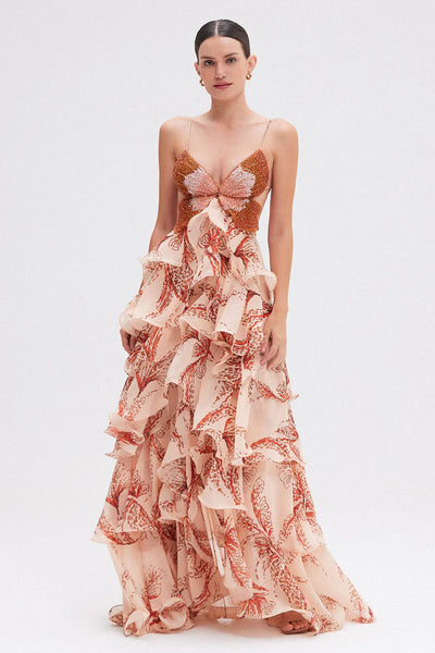 Maëlle | Ruffle Detail Midi Dress
